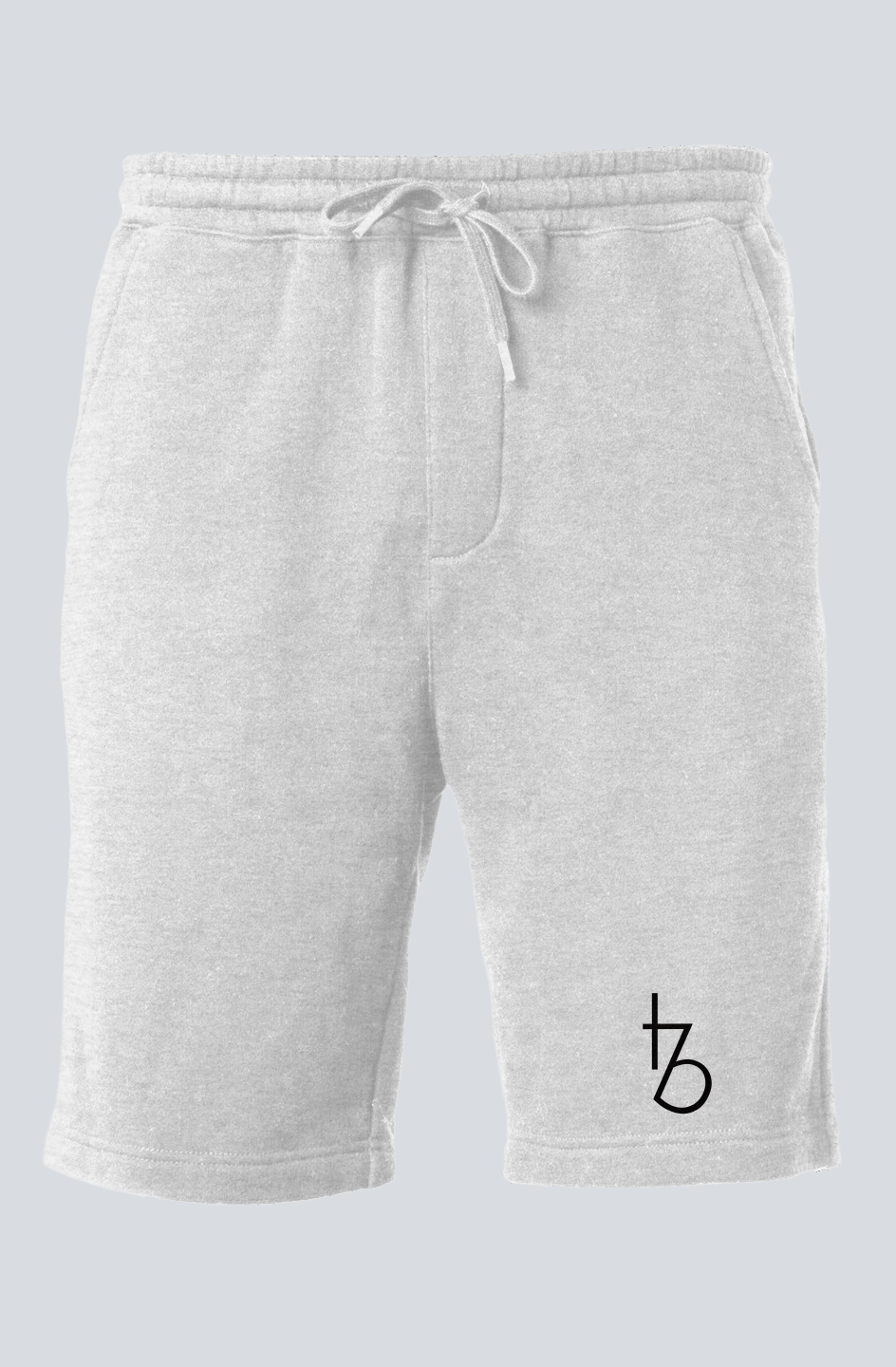 Black on Grey Midweight Fleece Shorts